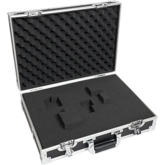 WALKASSE W-CONTROL-S Flight case Pick n Pluck foam Pioneer® DDJ-FLX4/ DDJ-400, NI® S2MK3, Denondj® PRIME GO and similar size controllers, Silver. 3