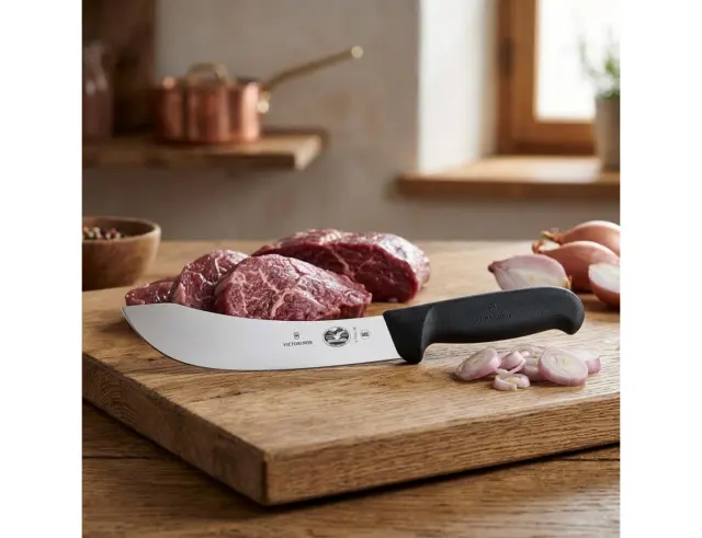 Μαχαίρι Γδαρσίματος γερμανικού τύπου Victorinox Fibrox με μήκος λεπίδας 15cm - Black5.7703.15
