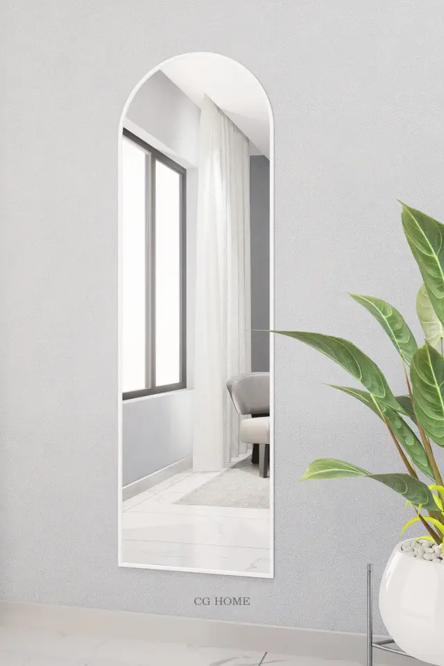 Stewehome Διακοσμητικός καθρέφτης τοίχου MDF οβάλ 166x50 cm 3