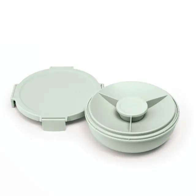 Brabantia Make & Take Δοχείο Φαγητού Με Χώρισμα πλαστικό Στρογγυλό 21x7.5cm Πράσινο 1.3L