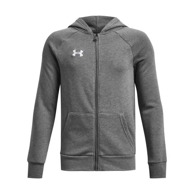 Under Armour Boy's Rival Fleece Full-Zip Hoodie Γκρι Σκούρο 1379794-025 (Under Armour)