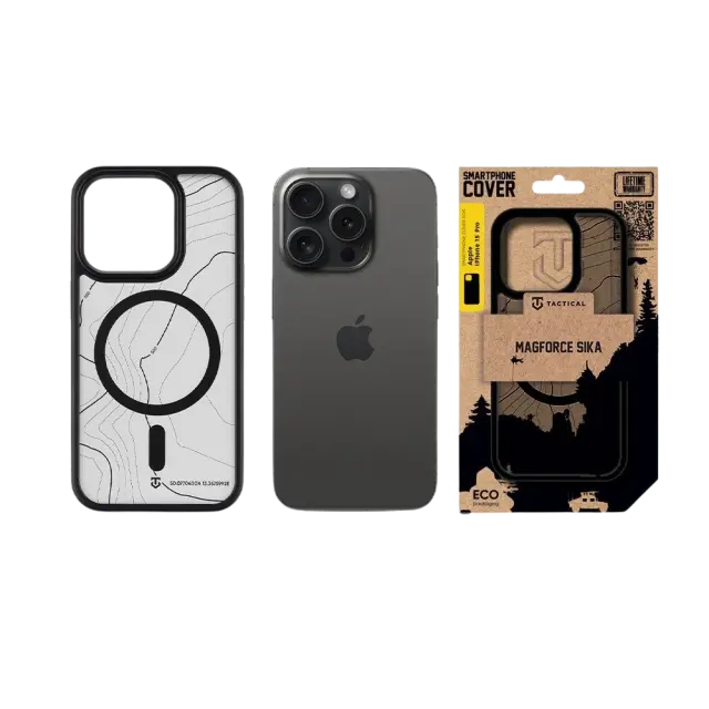 Tactical MagForce Hyperstealth Sika Cover for Apple iPhone 15 Pro Asphalt 3