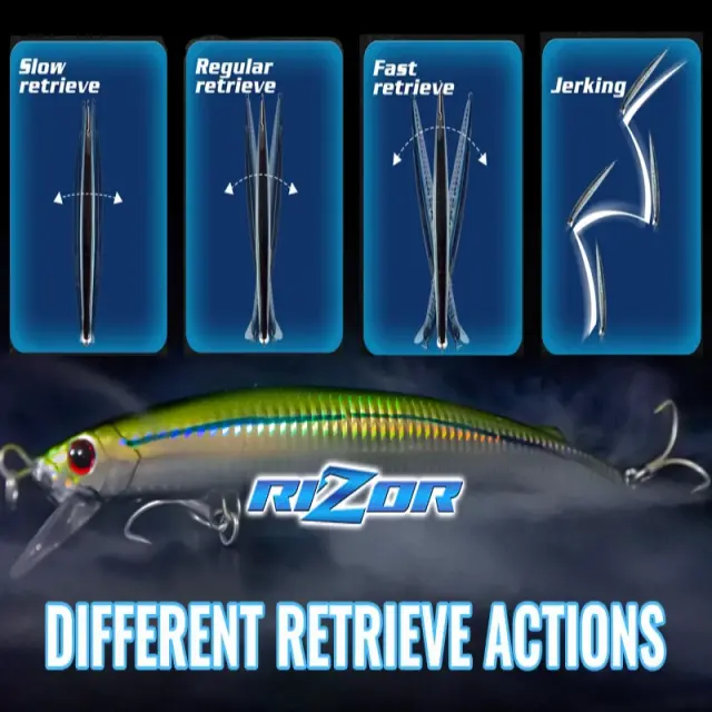 RIZOR BIGBARRA 190S – Jerk Minnow 19cm 36g Sinking #01 BARRACUDA 3
