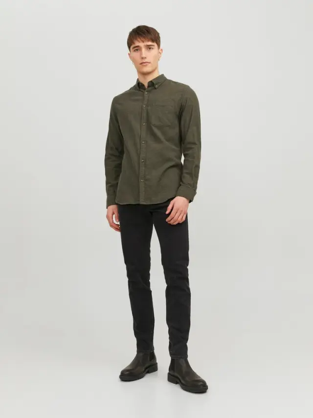 JJECLASSIC MELANGE SHIRT LS NOOS Rosin 2