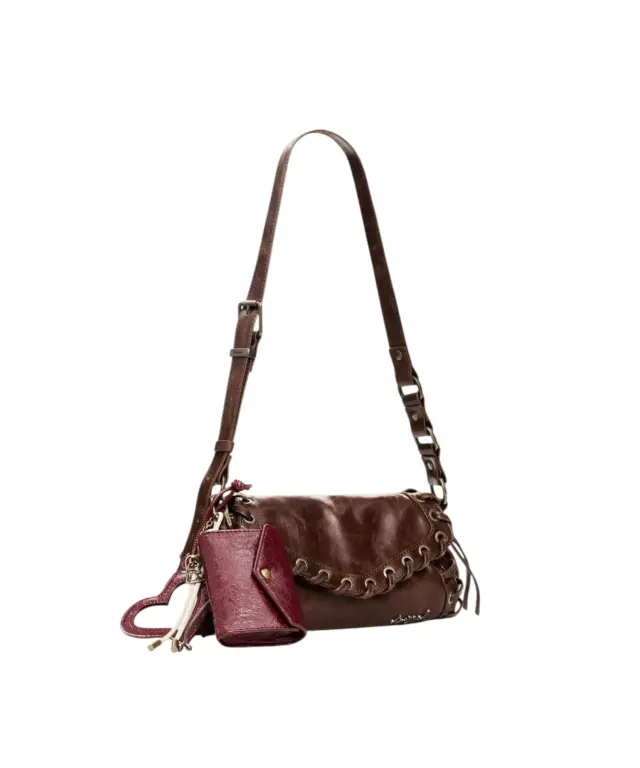 Desigual - Γυναικεία Τσάντα Ώμου Galaxy Zarauz 26WAXP43-6009 Καφέ 2