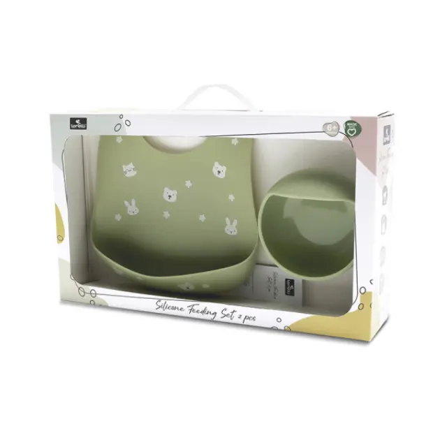 Lorelli Σετ Φαγητού Σιλικόνης 2τμχ. Natural Fresh Green 10230710004 2