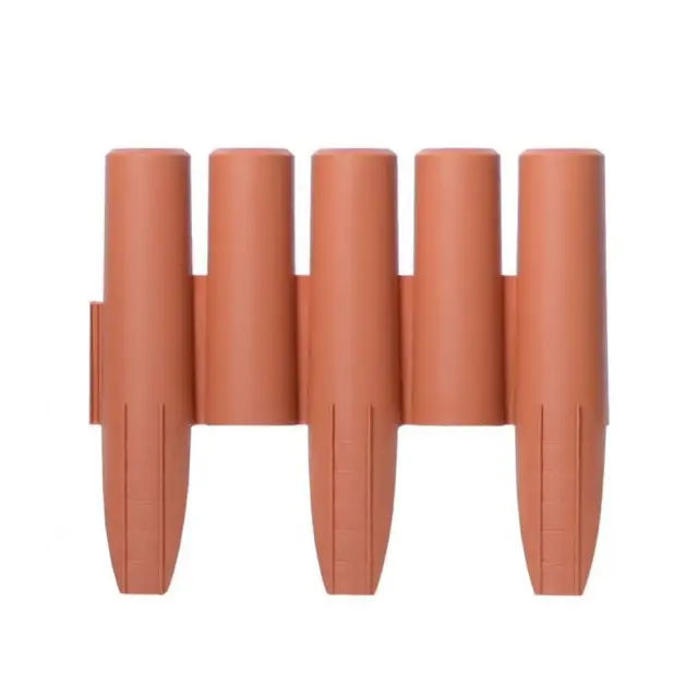 Prosperplast IPAL5-R624 Φράχτης κήπου πλαστικός Palisada (10τμχ) 2,70m x 24Υcm Τερακότα / 103762