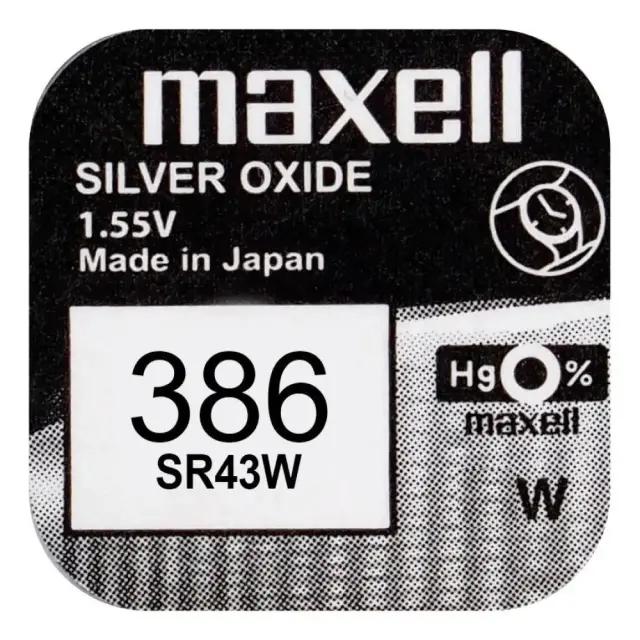 Buttoncell Maxell 386/SR43W/SR43 Τεμ. 1 3