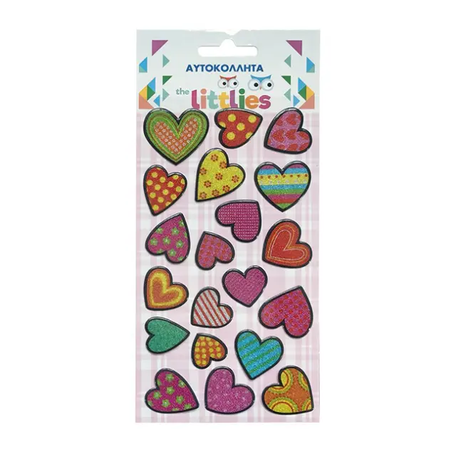 The Littlies Αυτοκόλλητα 10x22cm Καρδιές (000646989)