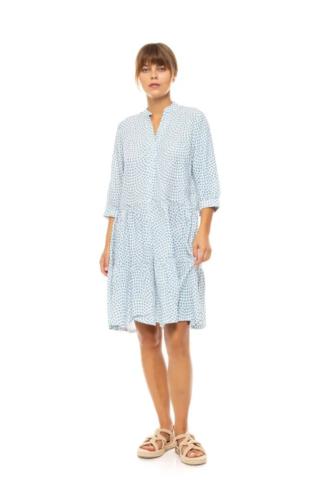 Beachwear B558 Vista Blue-Cream Pink Label