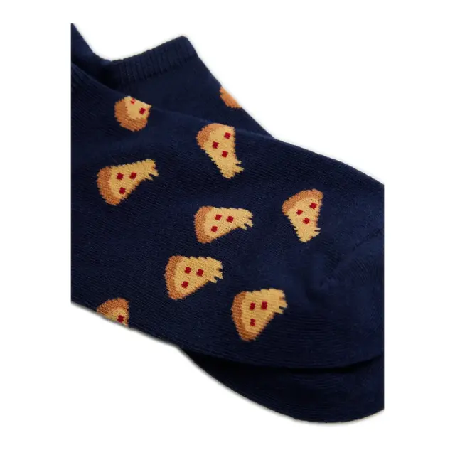 Ysabel Mora Ανδρικές Κάλτσες Σοσόνια Sockarats Pizza, Χρώμα Σκούρο Μπλε - ONESIZE 2