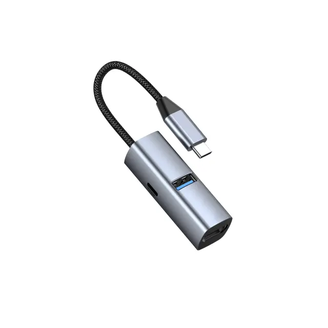 Mobile Origin 3in1 CompactHub HB1 - USB-A, USB-C, HDMI, USB-C Cable 2