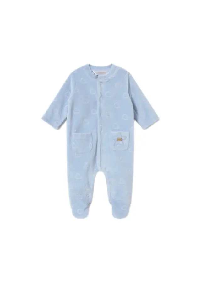 Mayoral Newborn βρεφικό πιτζαμάκι βελουτέ για αγοράκι 16-02765-1