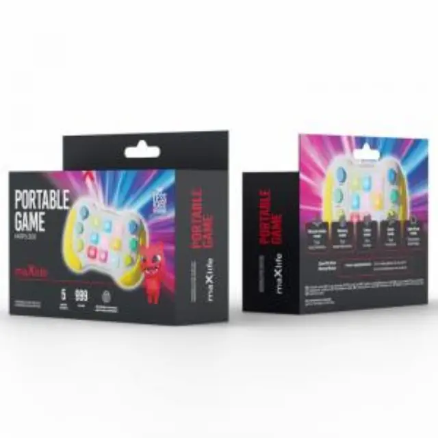 Φορητό Παιχνίδι Maxlife MXPS-300 Pop It Λευκό-Κίτρινο N69483 3