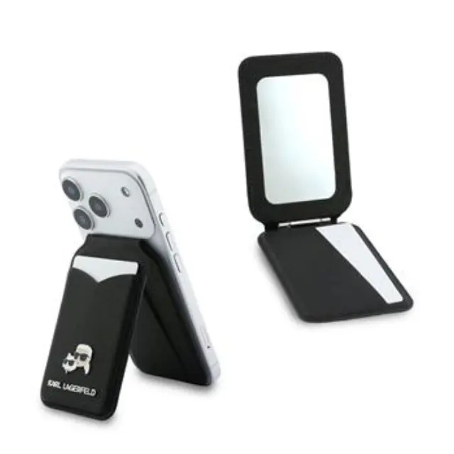 Karl Lagerfeld Mirror MagSafe Cardslot Stand Black