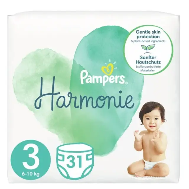 Pampers Harmonie Πάνα με Αυτοκόλλητο No3 (6-10 kg) 31 τμχ