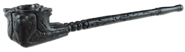 Ξύλινη Πίπα με Ανάγλυφα Σχέδια Μαύρη 33cm - Lord of the Rings