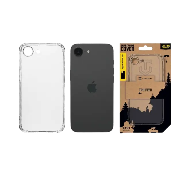 Tactical TPU Plyo Cover for Apple iPhone 16e/17e Transparent 3