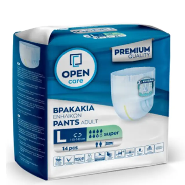 OPEN CARE Βρακάκι Ενηλίκων Open Care Large 14τεμ
