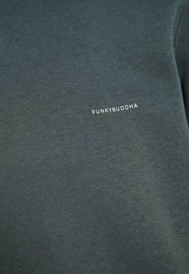 Funky Buddha Crewneck Hoodie Grey FBM014-003-06-Grey - 3XL 2
