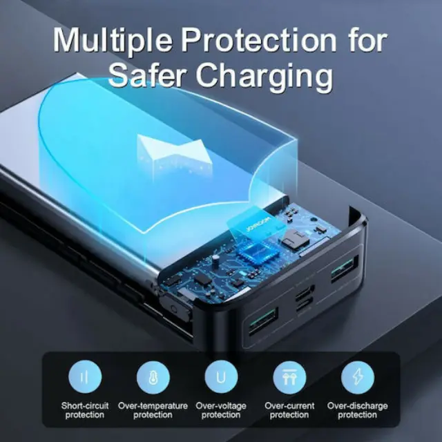 Joyroom JR-QP192 Power Bank 20000mAh 22.5W με 2 Θύρες USB-A και Θύρα USB-C Μαύρο 2