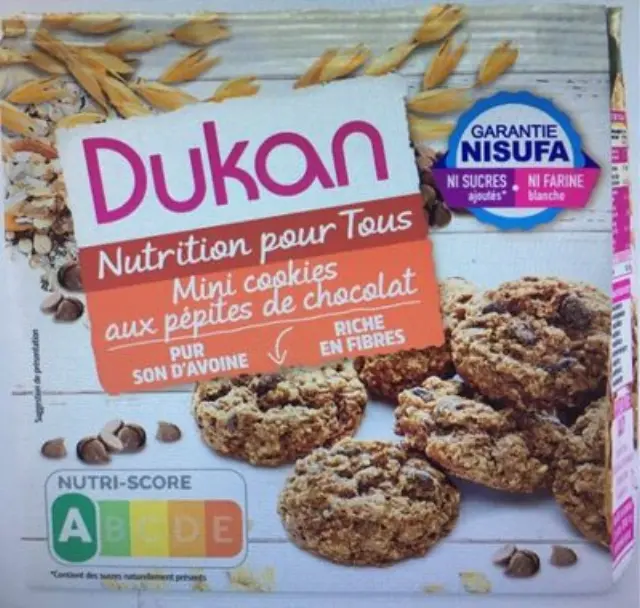 Dukan Μίνι Cookies Βρώμης με Κομμάτια Σοκολάτας, 100γρ