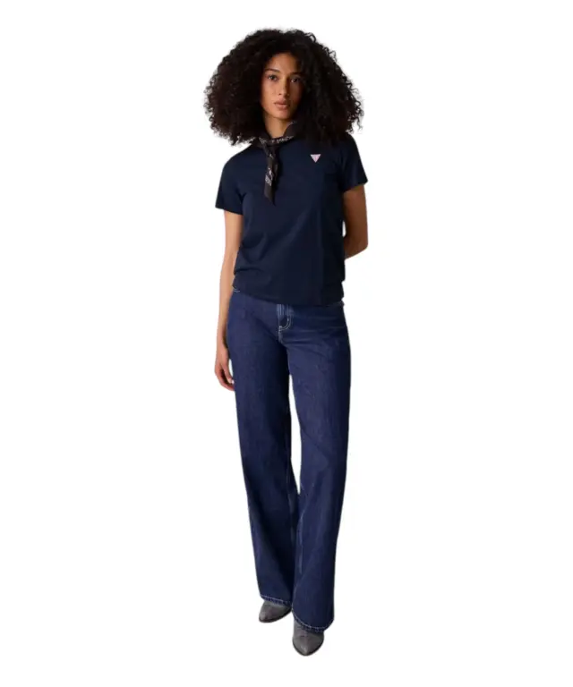 Guess - Γυναικείο T-Shirt Regular Fit W4YI10J1314-A71W Μπλε Σκούρο 2