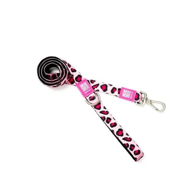 Max & Molly Οδηγός Περιπάτου Short Leash Leopard Pink 0x120x2.5cm Ροζ - S