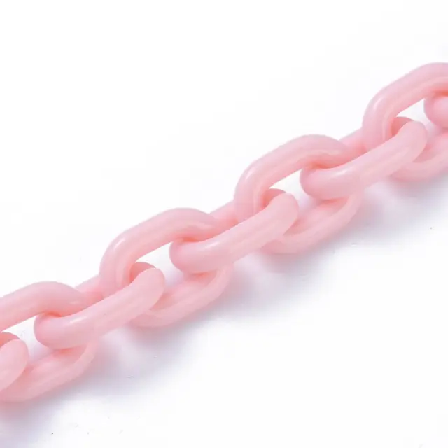 Αλυσίδα Ακρυλική 19x4x4mm - Pink - 1m