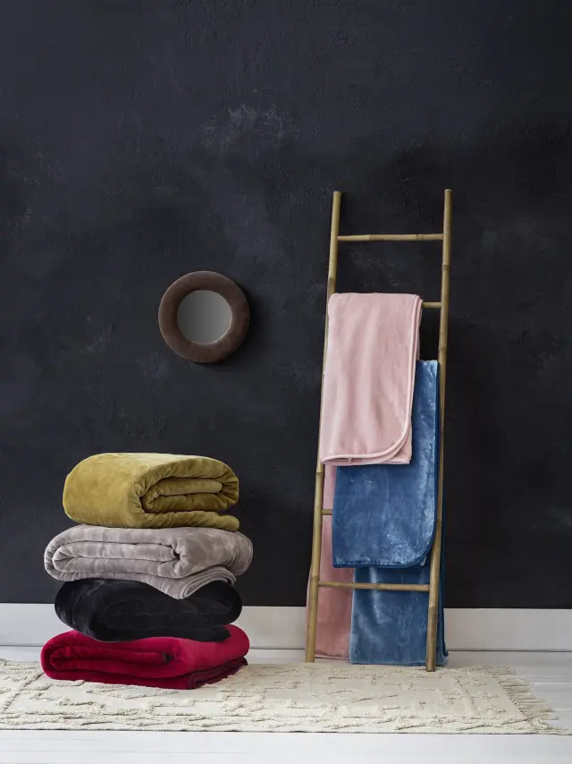 Κουβέρτα 160x220 Μονή Βελουτέ 550gsm Nima Coperta 100% Πολυέστερ- Cigar Beige 3