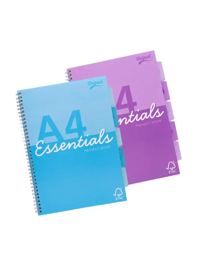 Pukka Τετράδιο Με Διπλό Σπιράλ A4 Unipad Essentials 5 Θεμάτων Με Τρύπες 200ΣΕΛ. 60GSM 2 Fancy Σχέδια/ ESS-PROBA4AS (Pukka)