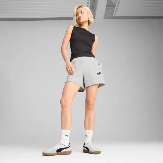 Puma Women's Essentials Small No1 5inch High-Waist Shorts Γκρι 682440-04 (Puma) - Medium 3