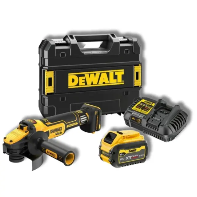 DeWalt DCG409VST1 - Γωνιακός Τροχός Μπαταρίας Flexvolt Advantage18V XR 125MM σε Βαλίτσα Μεταφοράς TSTAK με 1 Μπαταρία 6Ah Flexvolt (1x 6.0Ah) και Φορτιστή