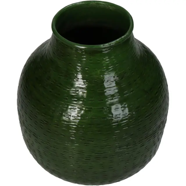 Βάζο Πράσινο Αλουμίνιο 15x15x17cm 3
