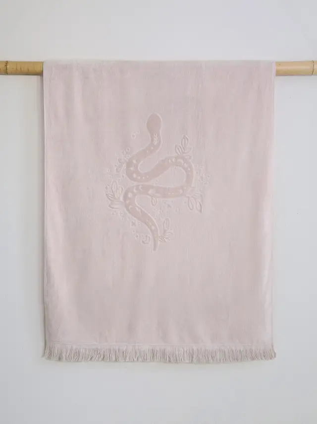 Πετσέτα Θαλάσσης 90x160 Nima Maui Jacquard Pink 100% βαμβακερό 2