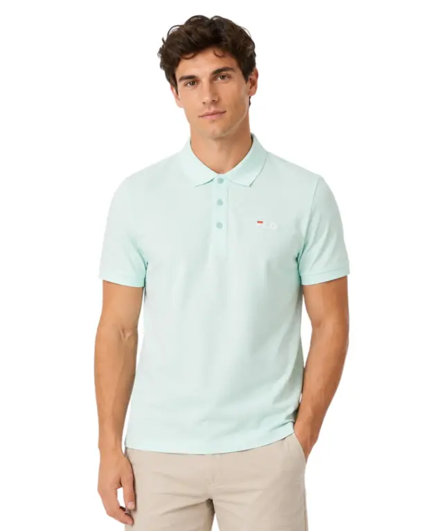 Fila - Ανδρικό Polo T-shirt Slim Fit FAM0717-60106 Πράσινο Ανοιχτό
