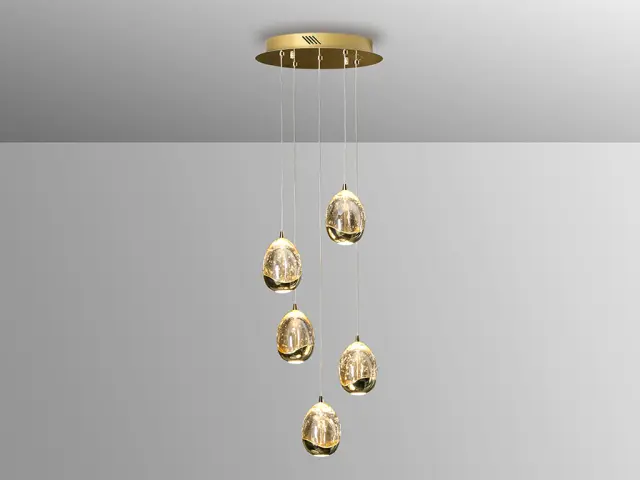 Κρεμαστό Φωτιστικό Rocio 783529D LED 5L Gold Dimmable | Ρυθμιζόμενο Ύψος Χρυσό