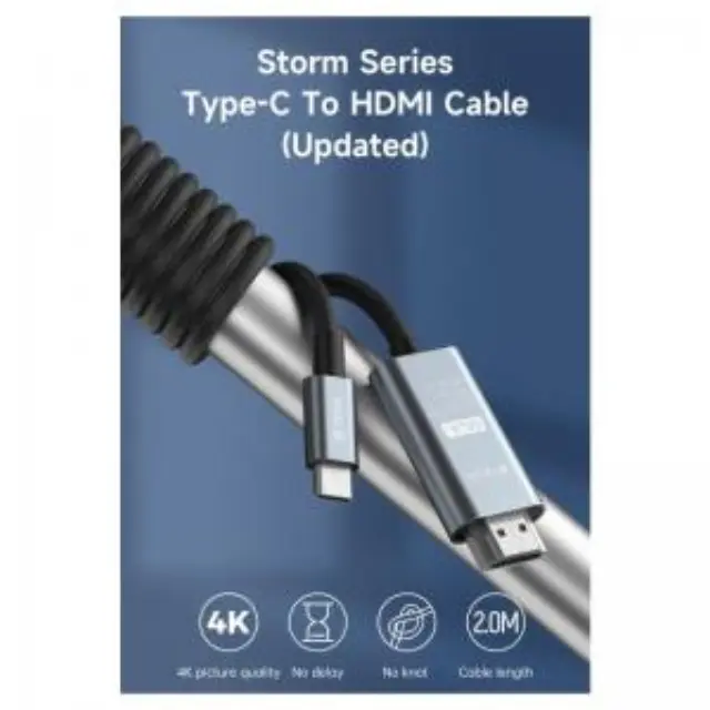 Καλώδιο HDMI σε USB C Devia EC084 (Updated) 2m Storm Μαύρο N67018 3
