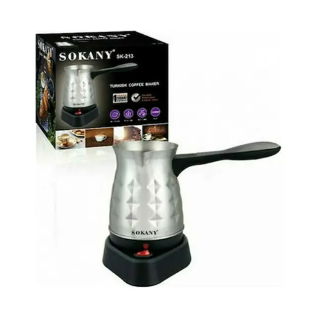 Sokany SK-213 Ηλεκτρικό Μπρίκι 600W με Χωρητικότητα 500ml Inox 2