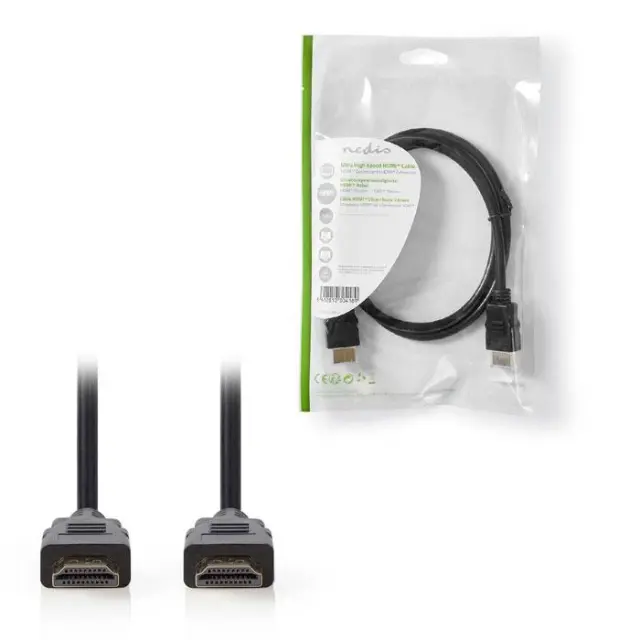 Καλώδιο Ultra High Speed HDMI αρσ. - HDMI αρσ., με επίχρυσες επαφές, 1.00m.