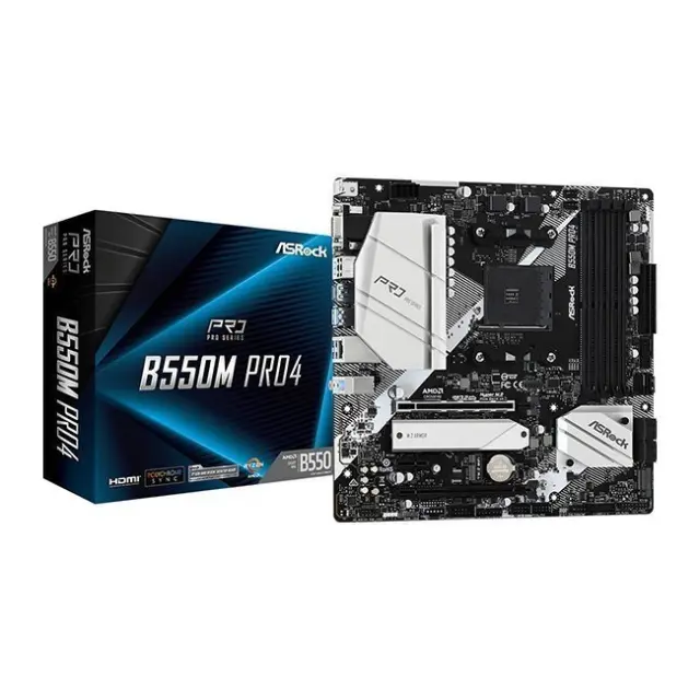 ASRock Motherboard B550M Pro4 (90-MXBDK0-A0UAYZ)