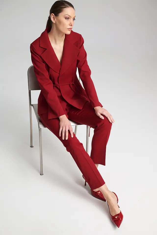 Κομψό Σακάκι με Ζώνη στη Μέση EVE BLAZER - XS 2