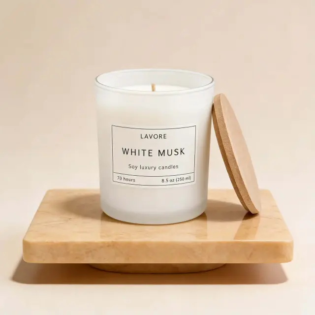 LAVORE White Musk – Αρωματικό Κερί Σόγιας 250ml