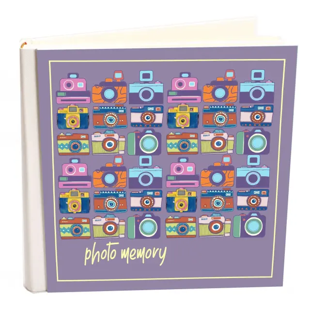 Άλμπουμ my album Photo Memory Cameras boho style με ριζόχαρτο 35x35cm και κουτί άλμπουμ