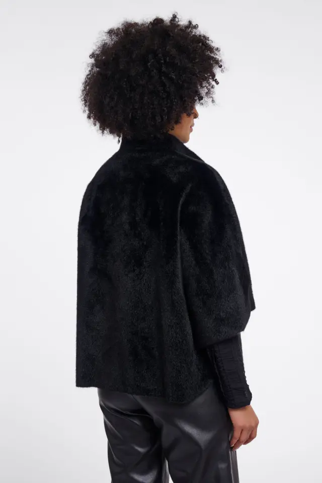 RINO & PELLE “DEWI” FAUX FUR CAPE (7002611-BLACK) - 42 2
