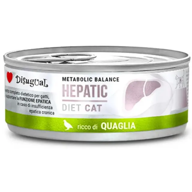 Disugual Hepatic Diet Cat Ορτύκι 85gr Μονόχρωμο