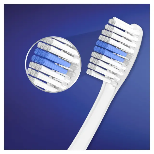 Oral-B 123 Indicator Χειροκίνητη Οδοντόβουρτσα Μπλε, 40mm Μέτρια, 1 τεμάχιο 3