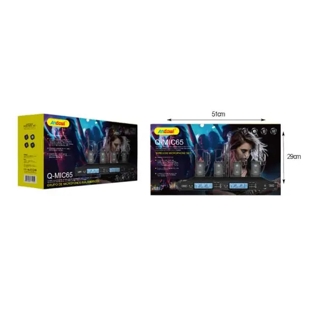 Andowl Σετ Ασύρματα Μικρόφωνα Q-MIC65 – Wireless Microphone Set 075949 2