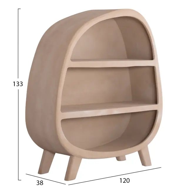 Ραφιέρα σειρά Santorini MDF σε καφέ χρώμα 120x38x133 εκ. 2