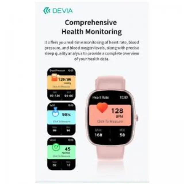 Smartwatch Devia WT5 1.83" Γκρι N68113 3